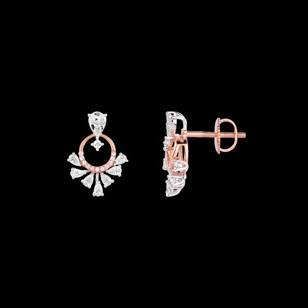 18K Two Tone (Rose Gold + White Gold) DANGLERS