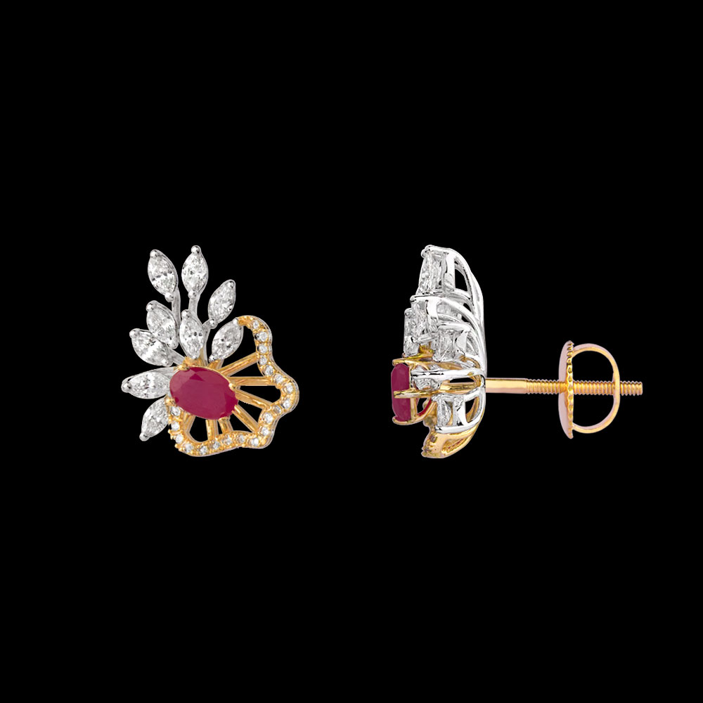 18K Two Tone (Rose Gold + Yellow Gold) EXCLUSIVE EARRINGS