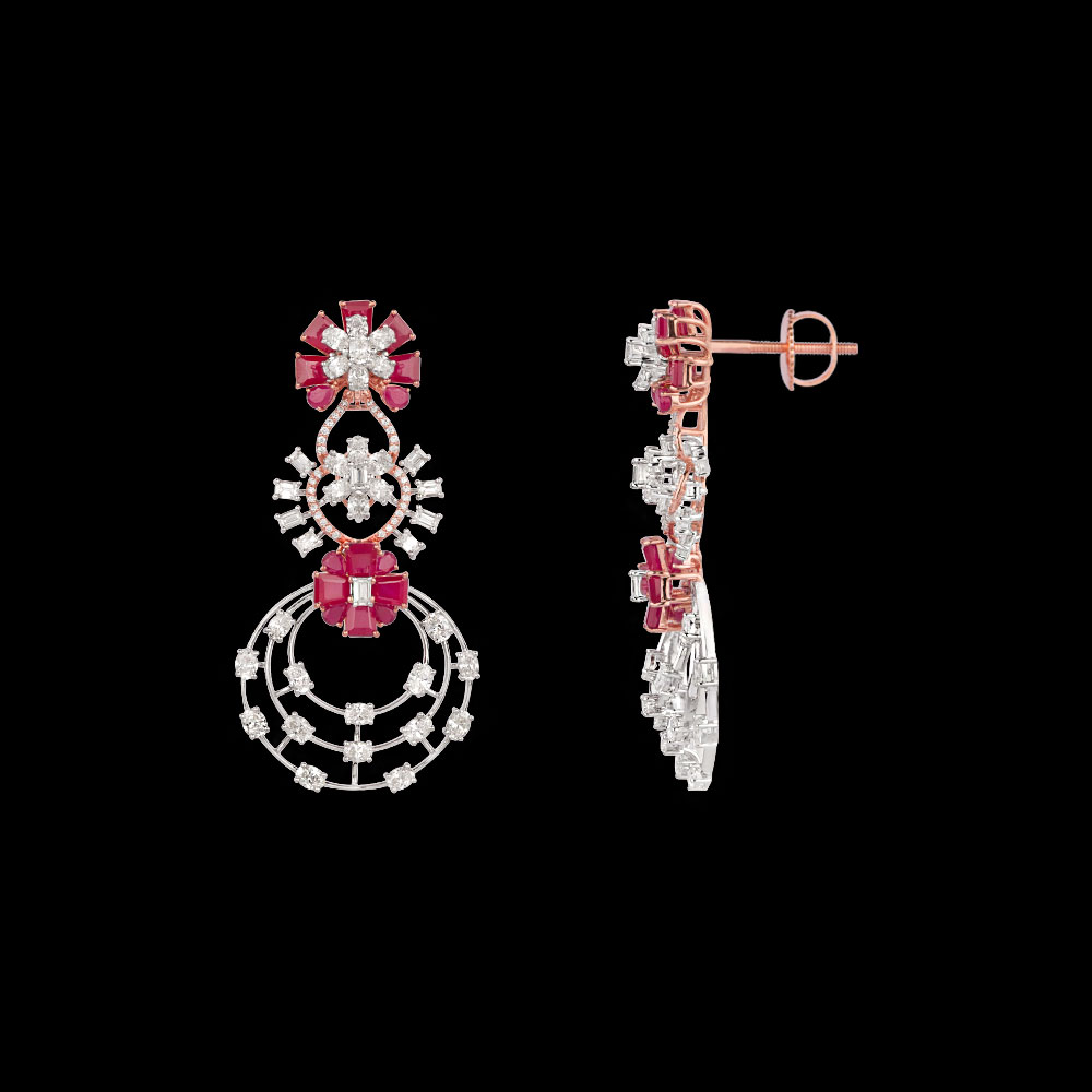 18K Two Tone (Rose Gold + White Gold) DANGLERS