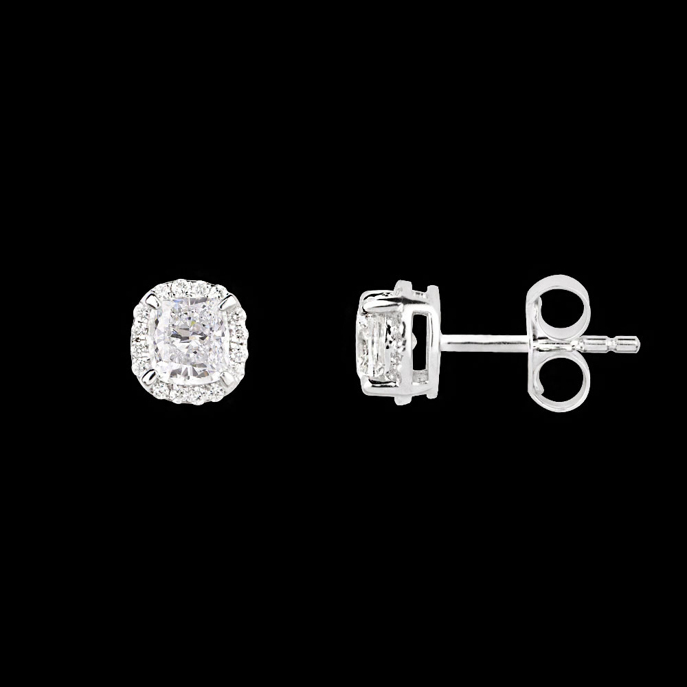 18K White Gold STUDS