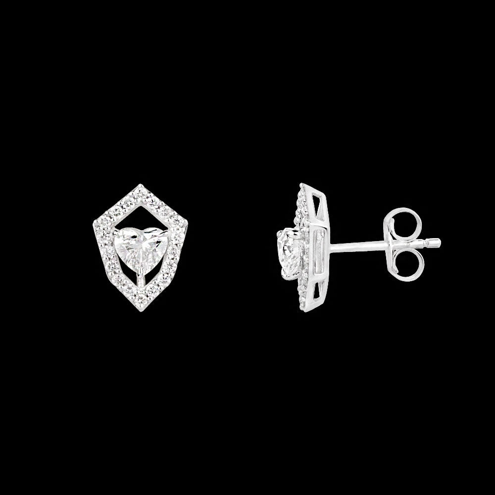 18K White Gold STUDS
