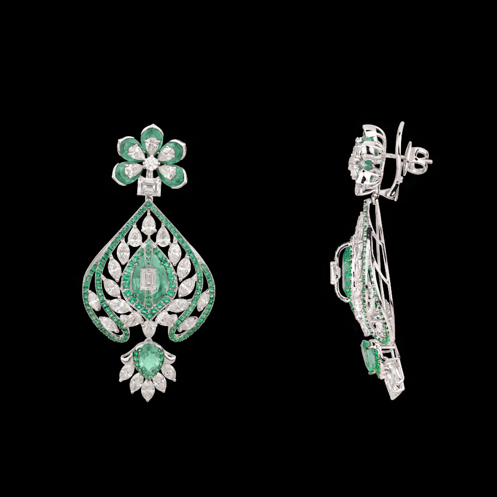 Danglers – 14K White Gold | Gharenu GH062NETNE-0707(E)