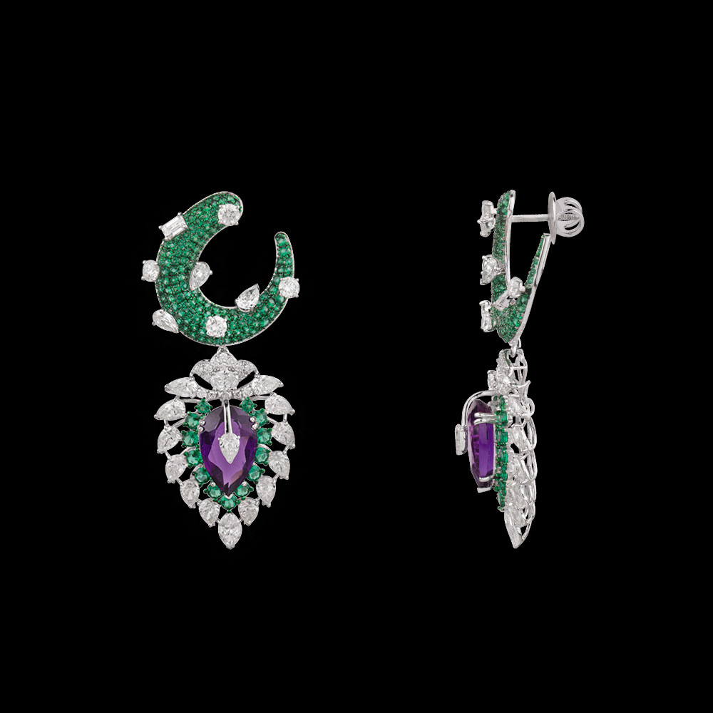Danglers – 14K White Gold | Gharenu GH062NETNE-0849(AT-E)