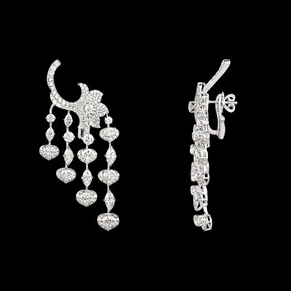 Exclusive Earrings – 18K White Gold | Gharenu GH073NEVCADDA-09E