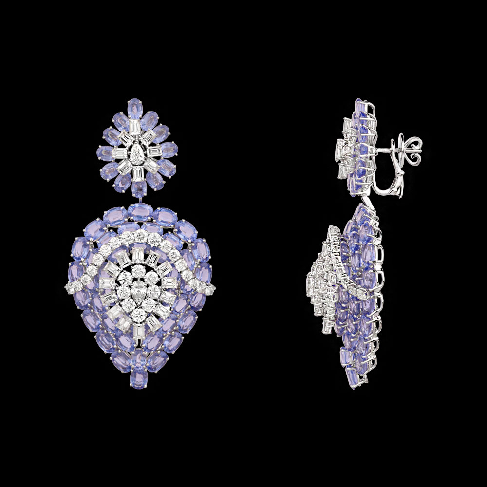 Danglers – 14K White Gold | Gharenu GH073NEVCADDD-31E(B)