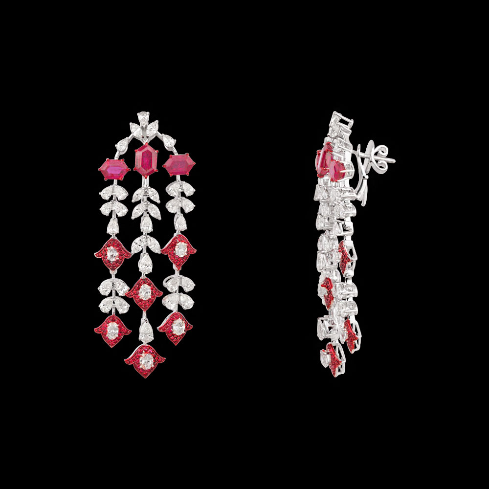 Danglers – 14K White Gold | Gharenu GH073NEVCADDD-39E(R)