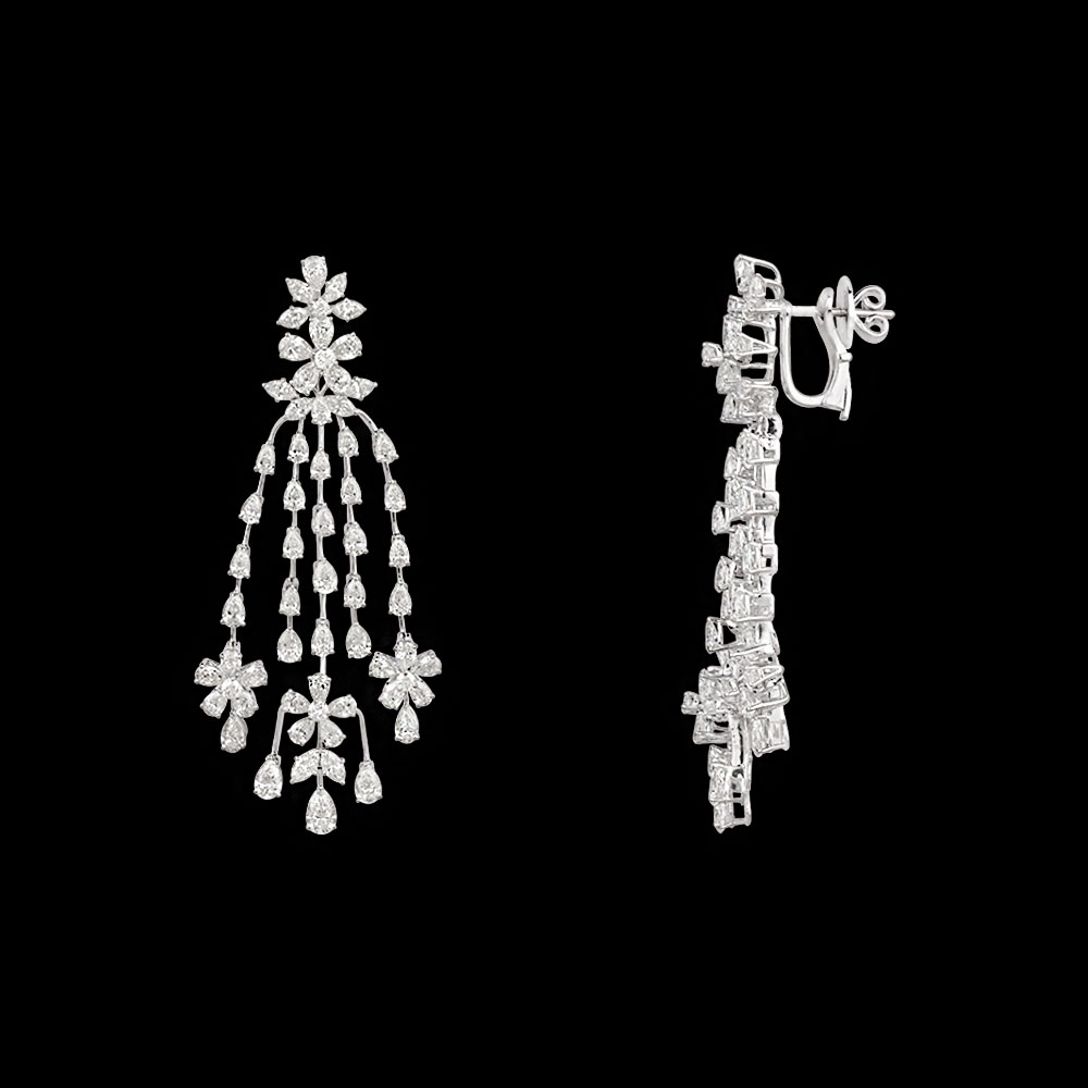 Danglers – 14K White Gold | Gharenu GH073NEVCADDD-42E