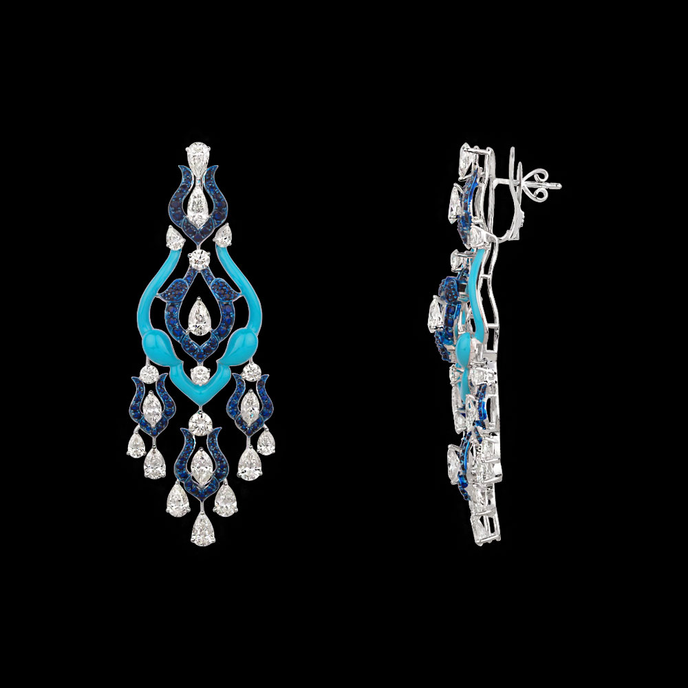 Danglers – 14K White Gold | Gharenu GH073NEVCADDI-10E(B)