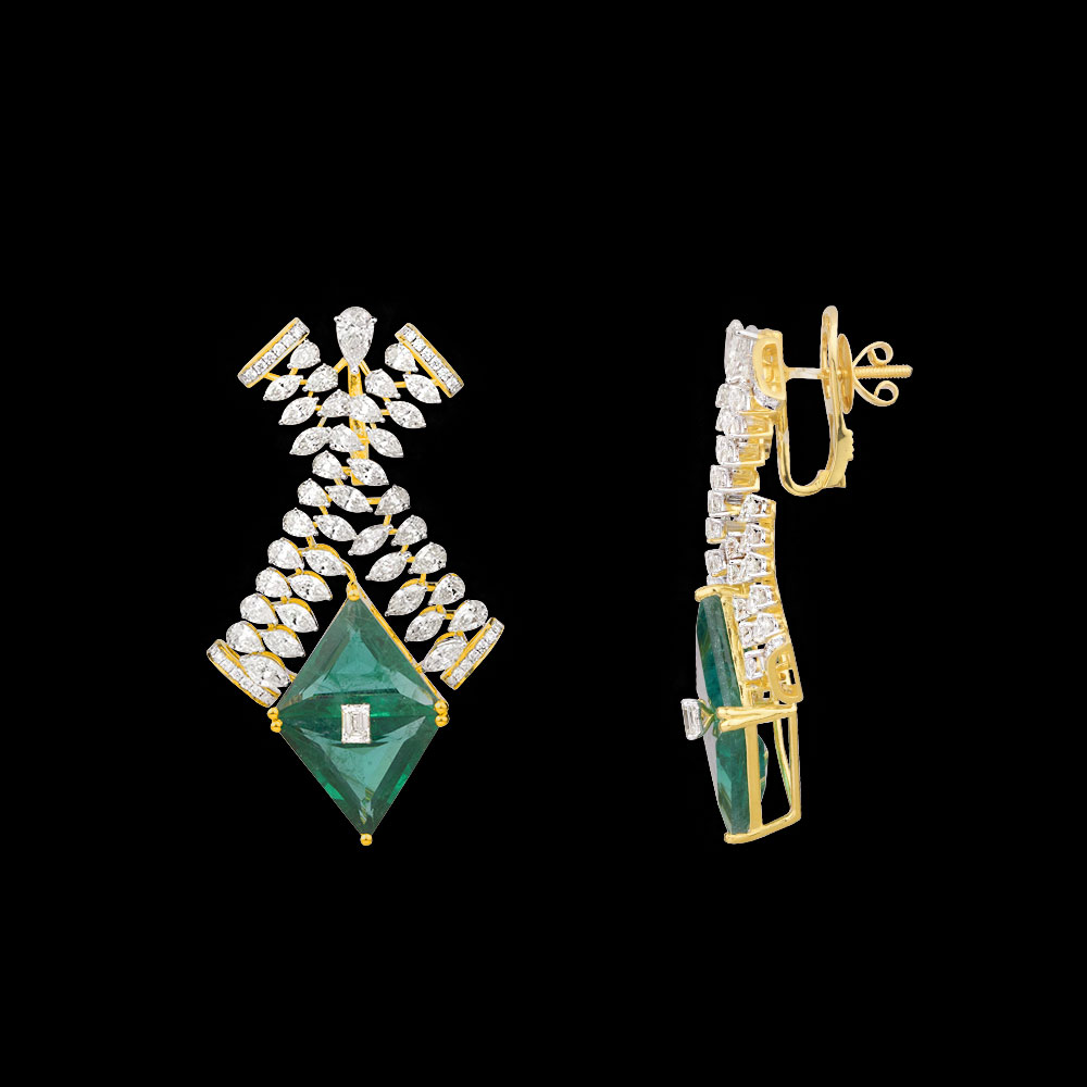 Danglers – 14K White Gold | Gharenu GH073NEVCADDI-19E(E)