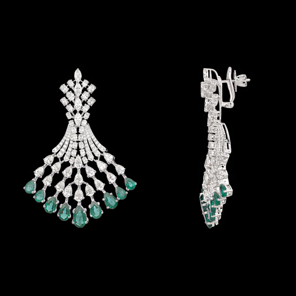 Gemstone Earrings – 18K White Gold | Gharenu GH075NEIJNE010(E)