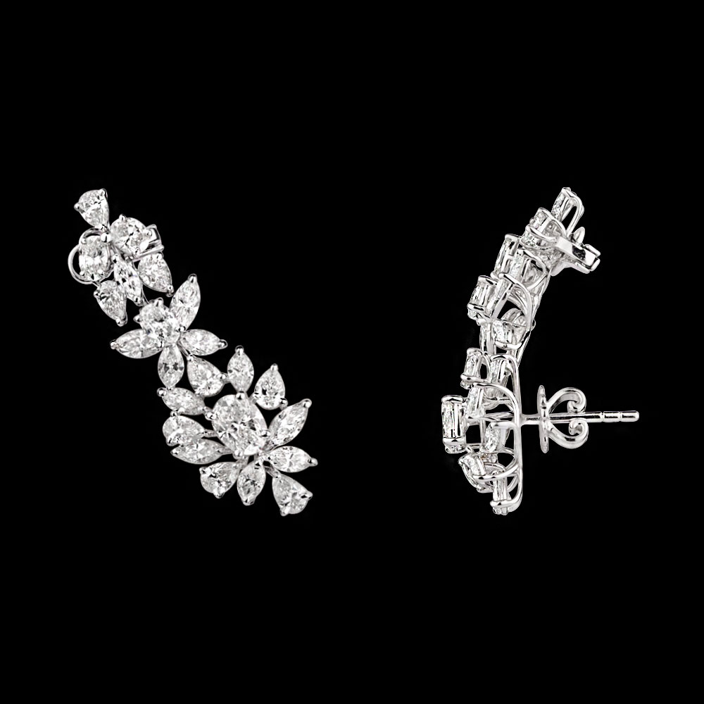 Exclusive Earrings – 18K White Gold | Gharenu GH078ERGSPJER-0241A Exclusive Earrings – 18K White Gold | Gharenu GH078ERGSPJER-0241A