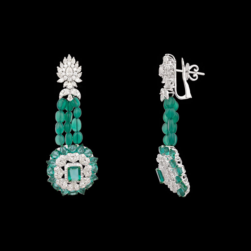 Exclusive Earrings – 14K White Gold | Gharenu GH078NESPJER-0345(E)