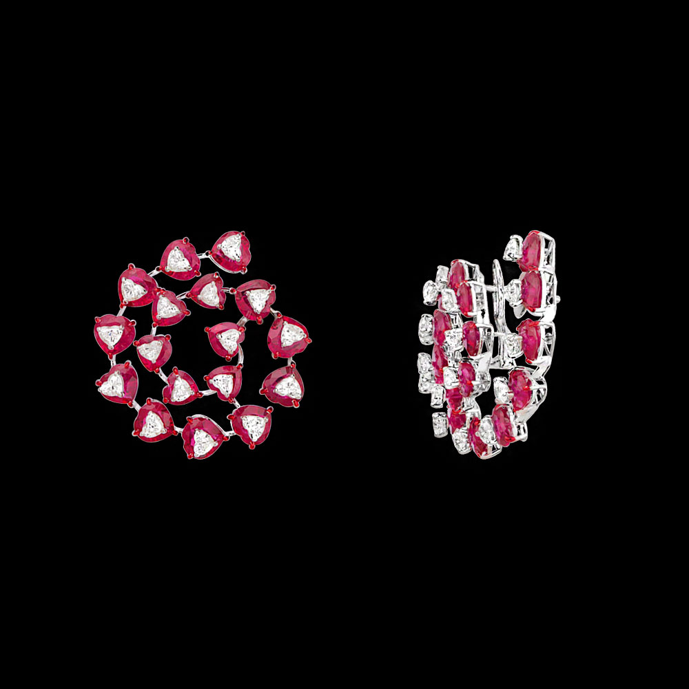 Gemstone Earrings – 18K White Gold | Gharenu GH078NESPJER-0105(R)