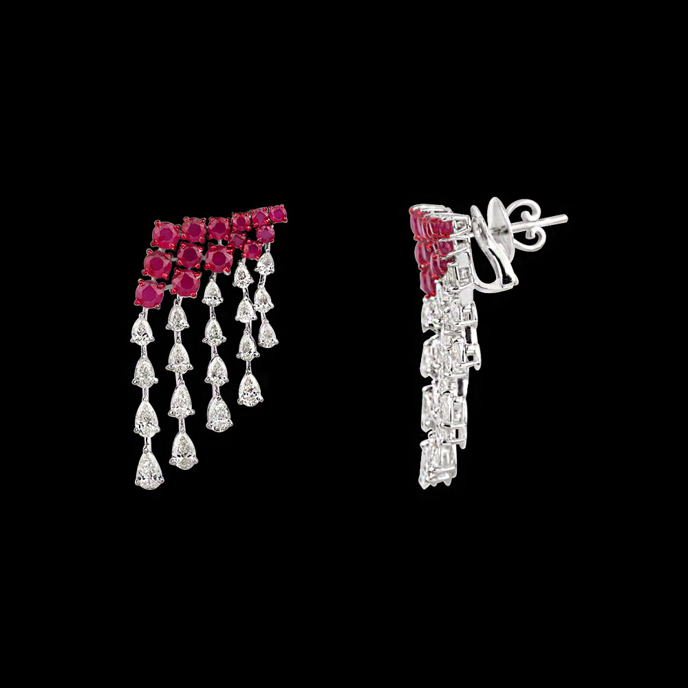 Gemstone Earrings – 18K White Gold | Gharenu GH078NESPJER-0125(R)