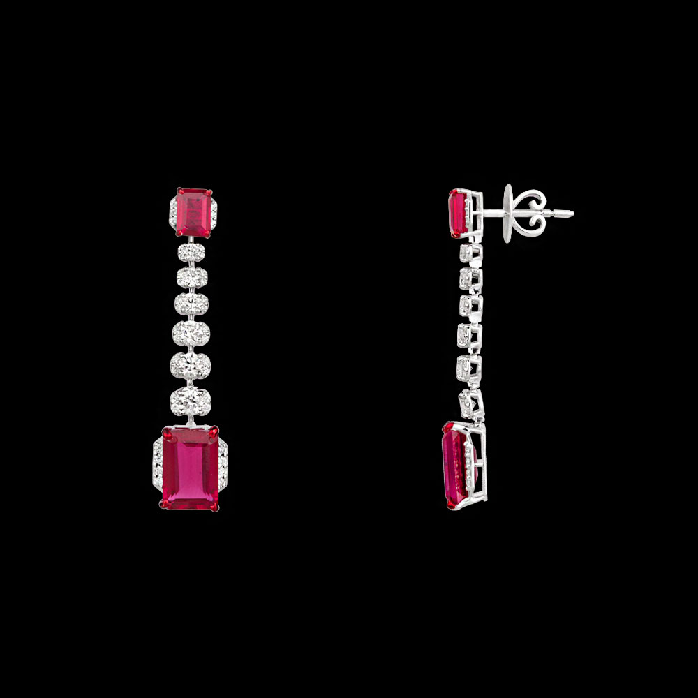 Gemstone Earrings – 18K White Gold | Gharenu GH078NESPJER-0129(R)