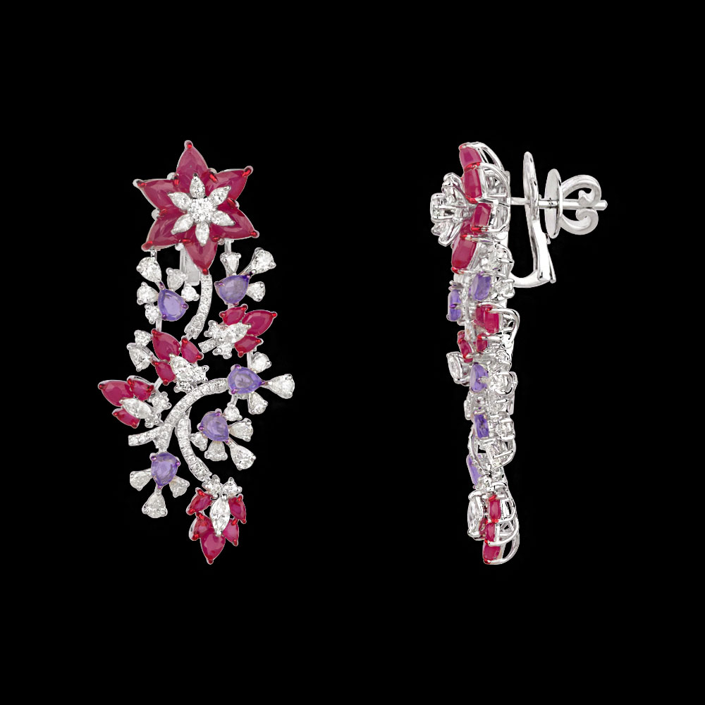 Danglers – 14K White Gold | Gharenu GH078NESPJER-0273(B-R)