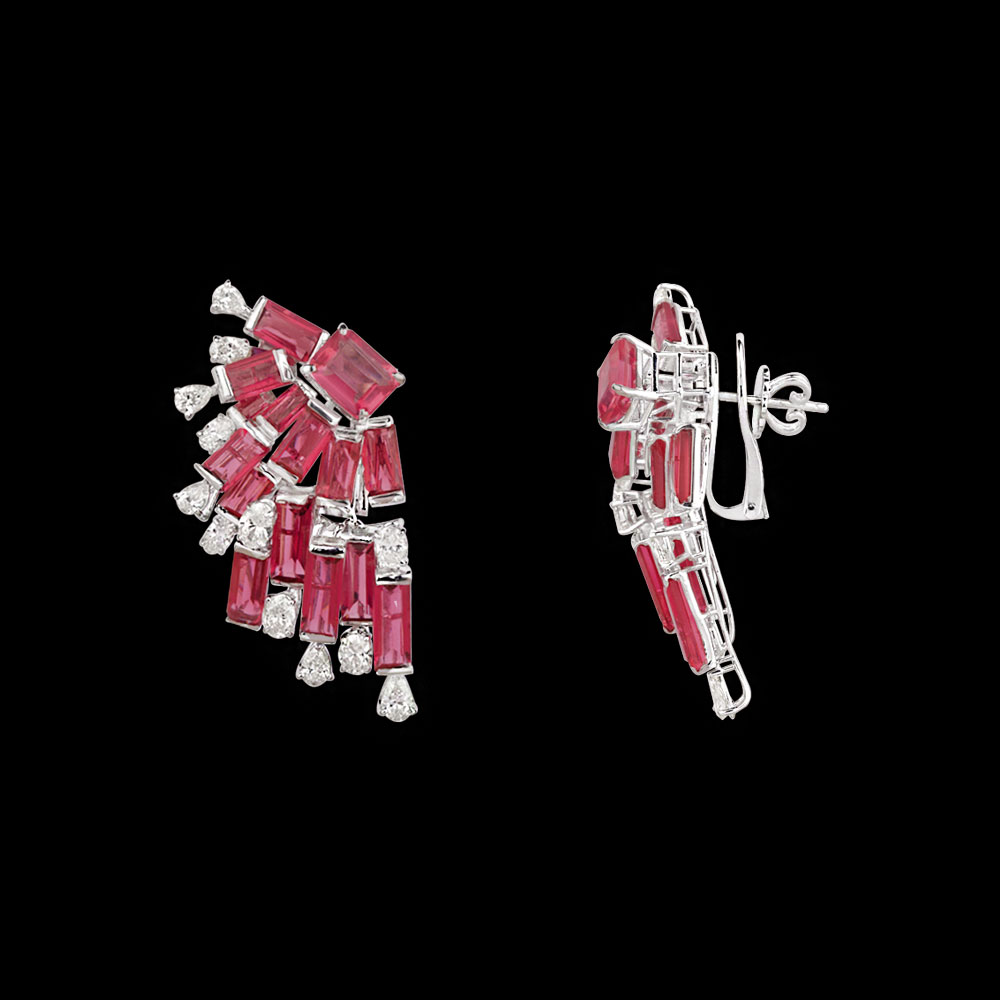 Exclusive Earrings – 14K White Gold | Gharenu GH078NESPJER-0288(R)