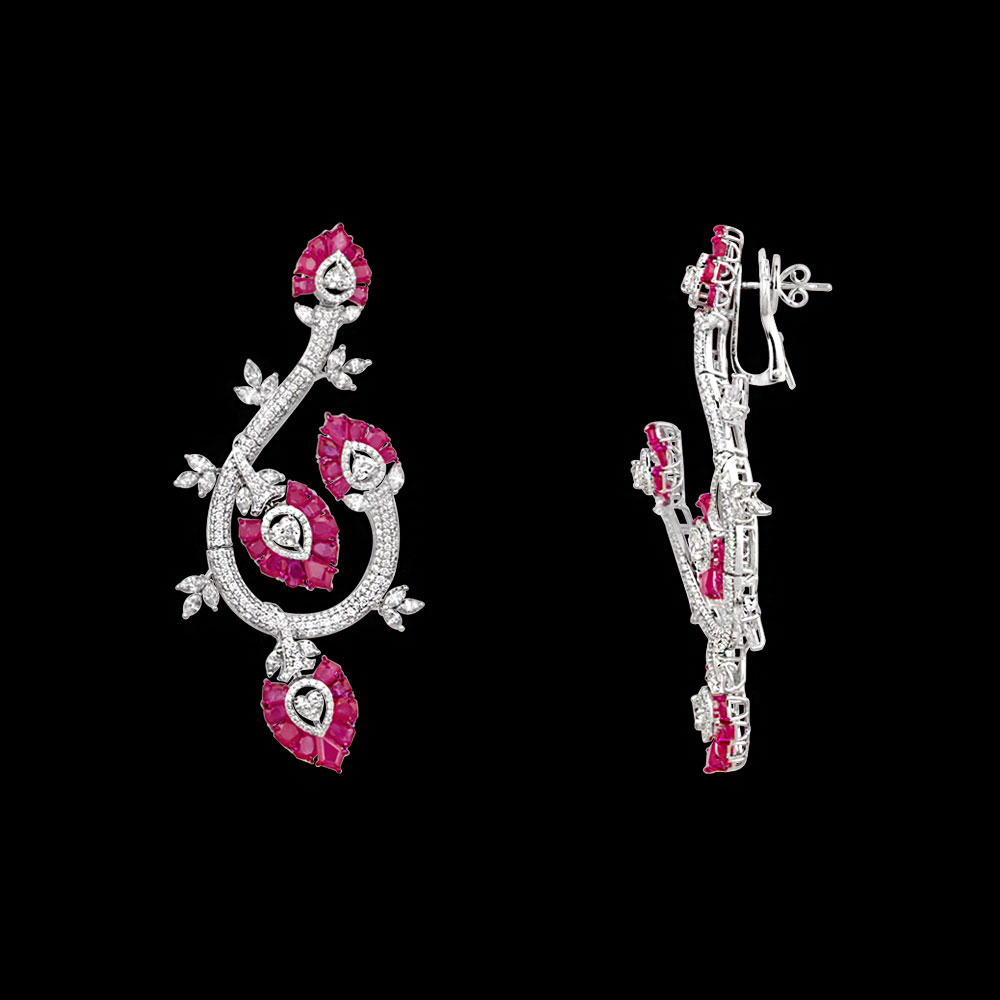Gemstone Earrings – 18K White Gold | Gharenu GH081NEER0307(R)