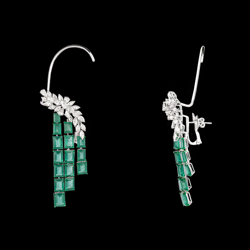 Gemstone Earrings – 18K White Gold | Gharenu GH081NEER0335(E)