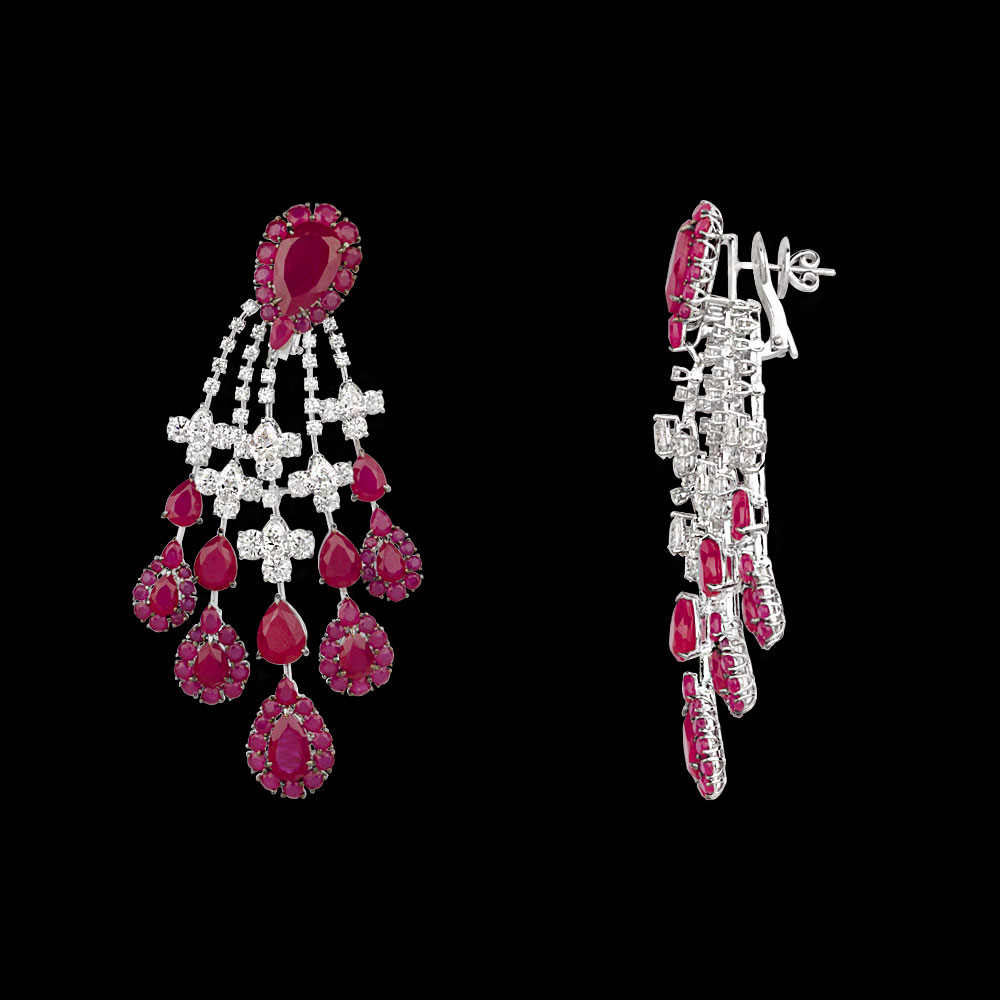 Gemstone Earrings – 18K White Gold | Gharenu GH081NEER0439(R)