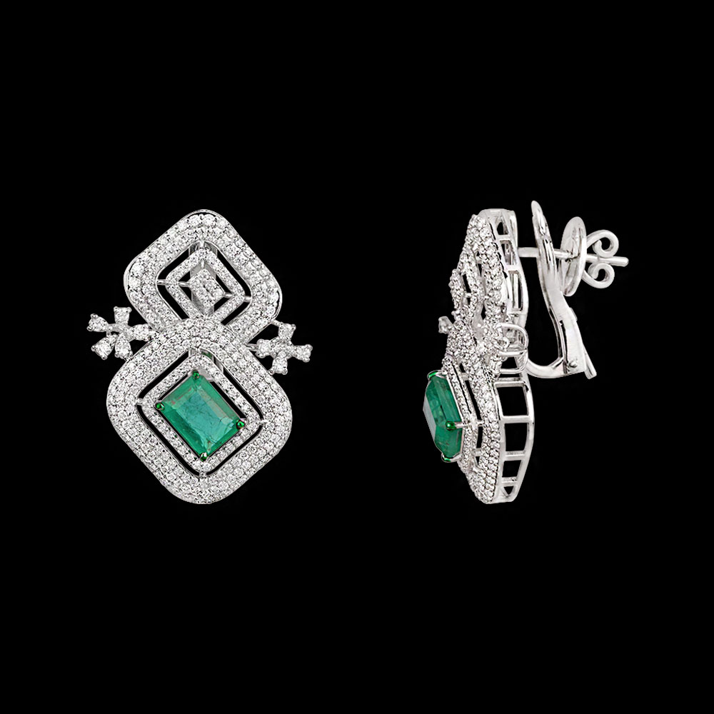 Studs – 14K White Gold | Gharenu GH081NEER0470(E)