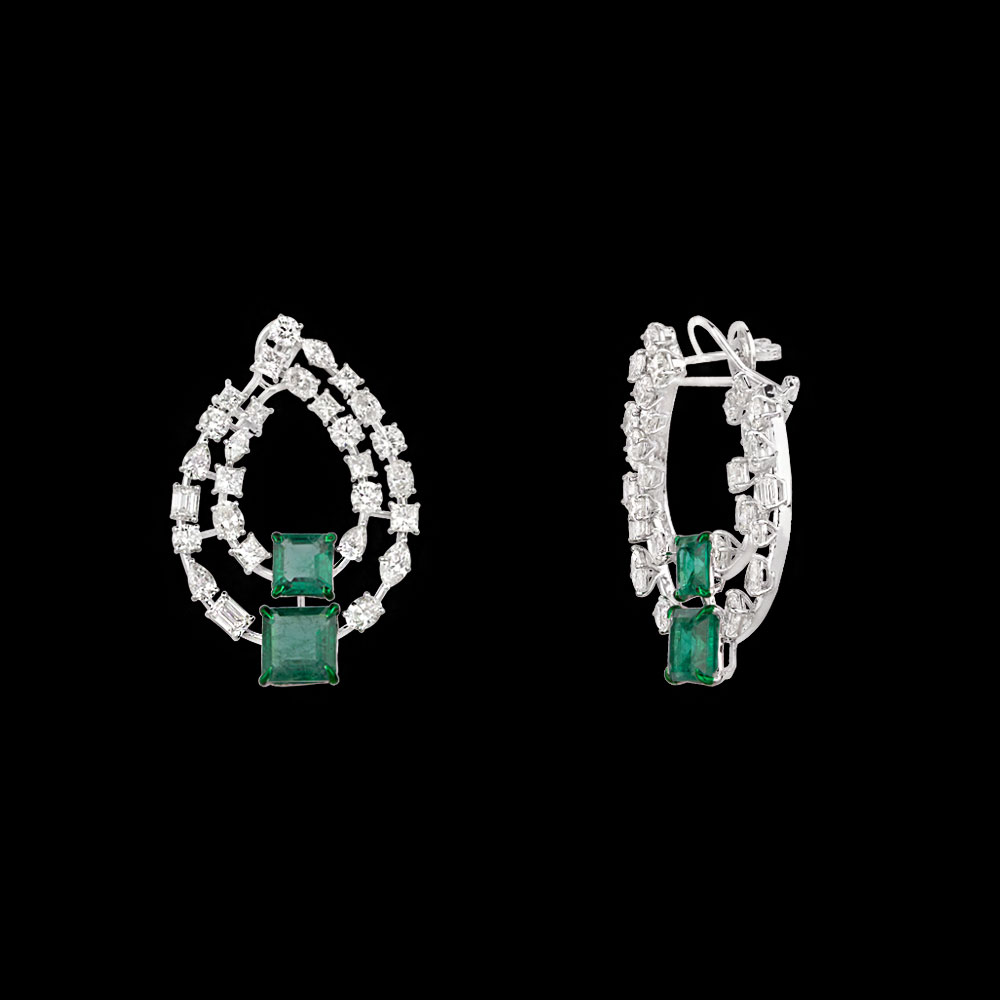 Exclusive Earrings – 14K White Gold | Gharenu GH081NEER0498(E)