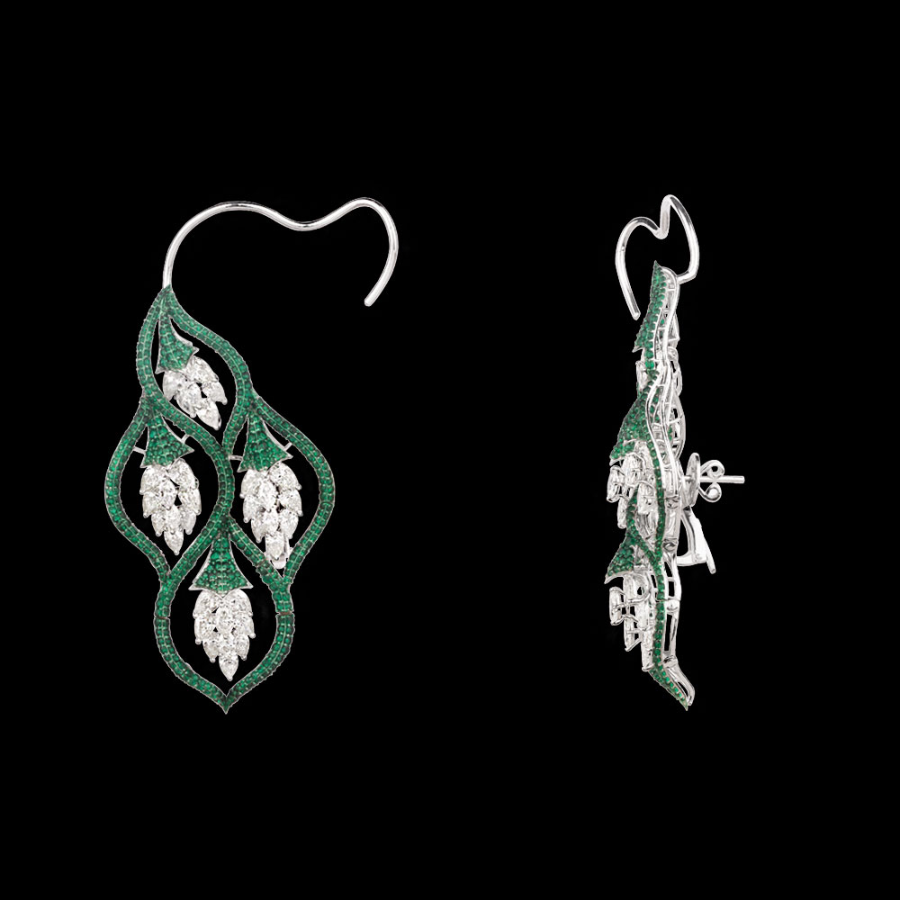 Gemstone Earrings – 9K White Gold | Gharenu GH081NEER0511(E)