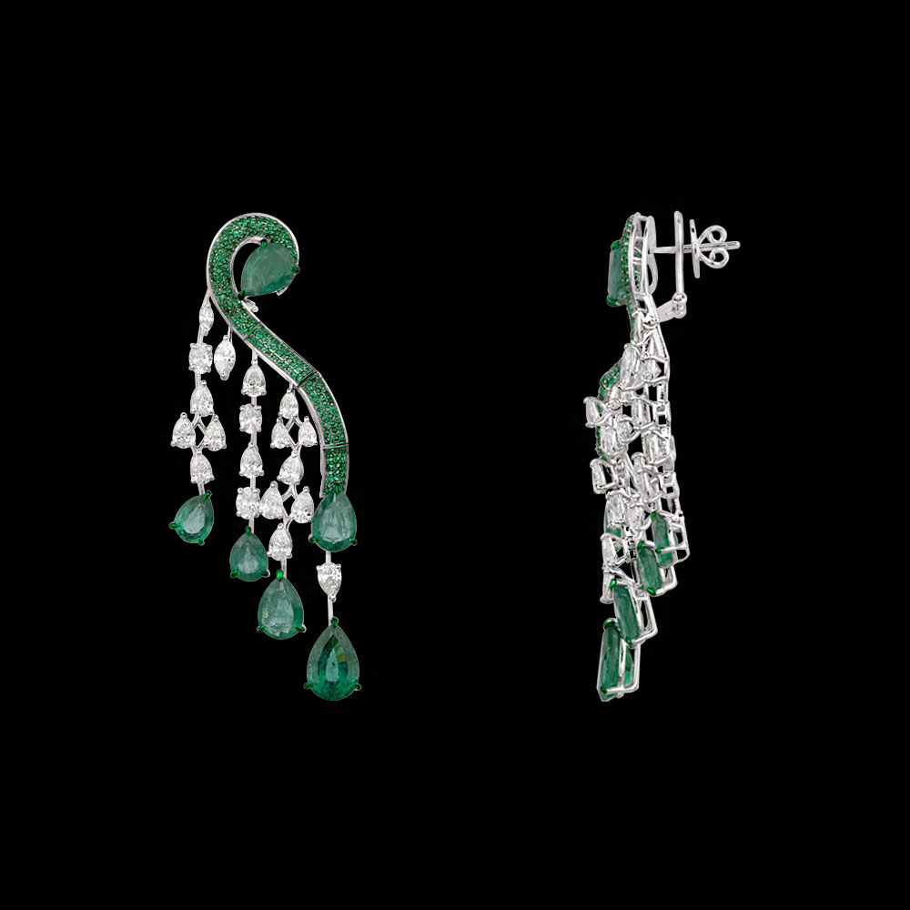 Exclusive Earrings – 14K White Gold | Gharenu GH081NEER0534(E)