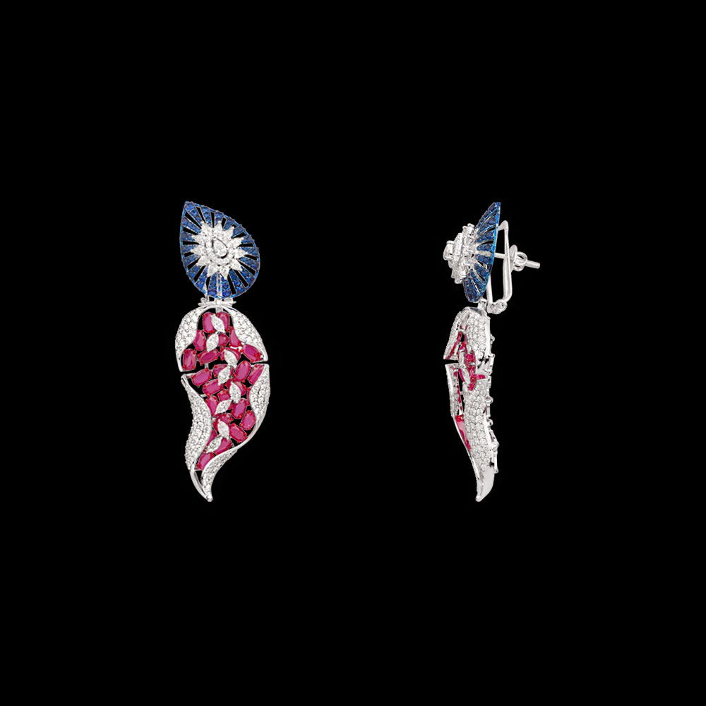Danglers – 14K White Gold | Gharenu GH085NEMENE014(R-B)