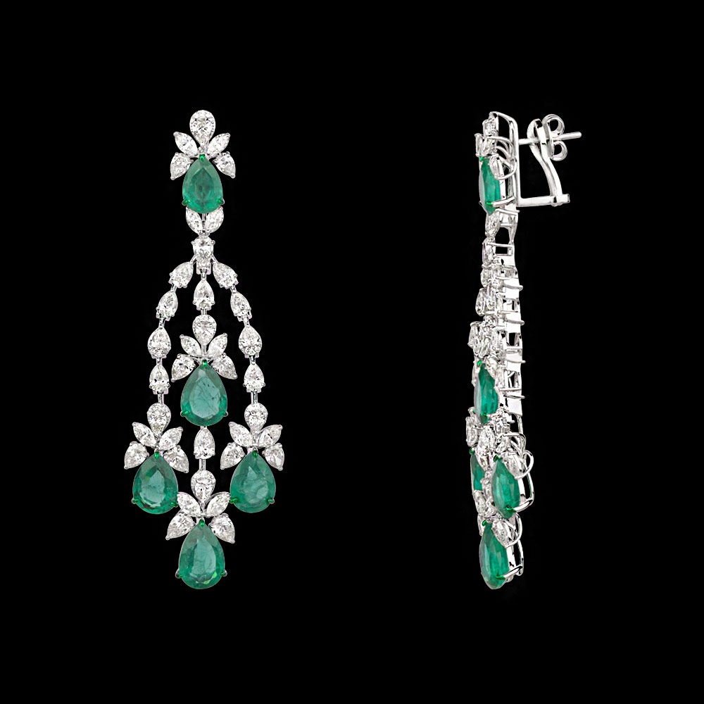 Gemstone Earrings – 18K White Gold | Gharenu GH086NEEANE001(E)