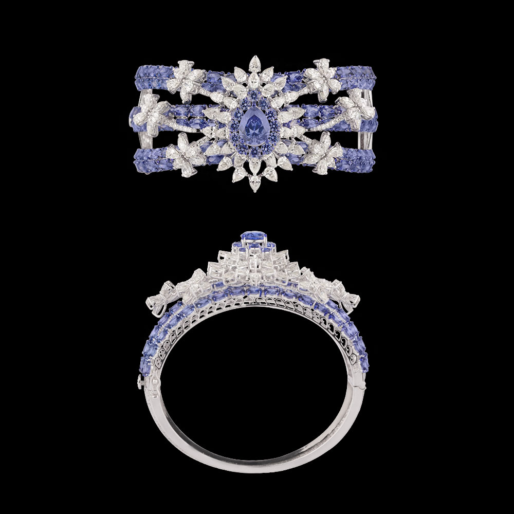 Gemstone Kadas – 14K White Gold | Gharenu GH004DKDNDP80035(B)