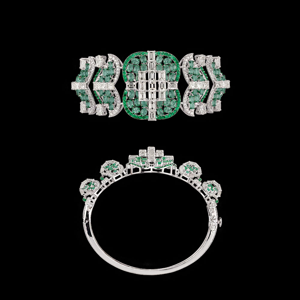 Gemstone Kadas – 14K White Gold | Gharenu GH004DKDNDP80043(E)