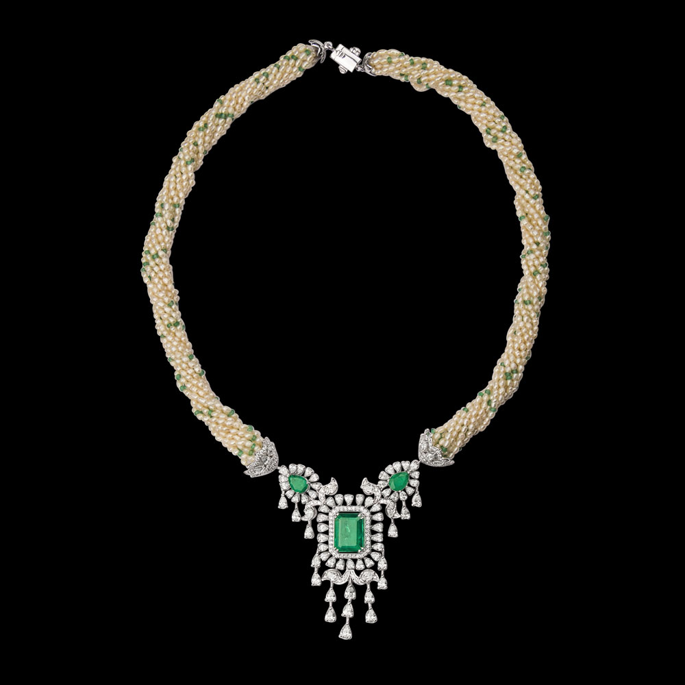 Necklaces – 18K White Gold | Gharenu AYV-DDD-39-N-1_BLK