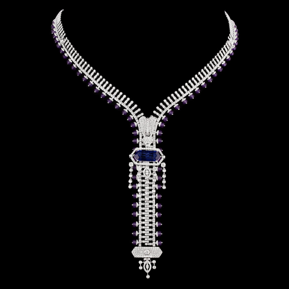 Delicate Necklaces – 14K White Gold | Gharenu GH004NCKBSP13022(B)