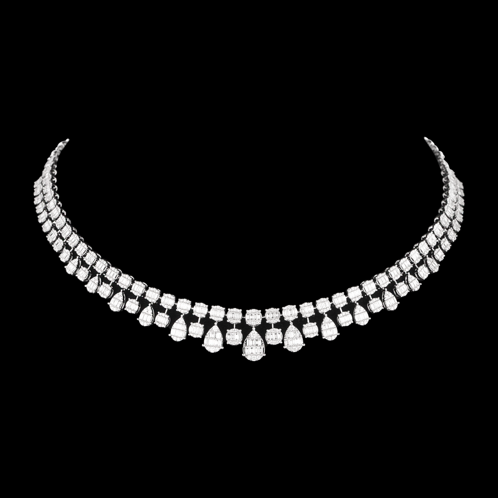 Necklaces & Sets – 18K White Gold | Gharenu GH004NCKBSPN19037