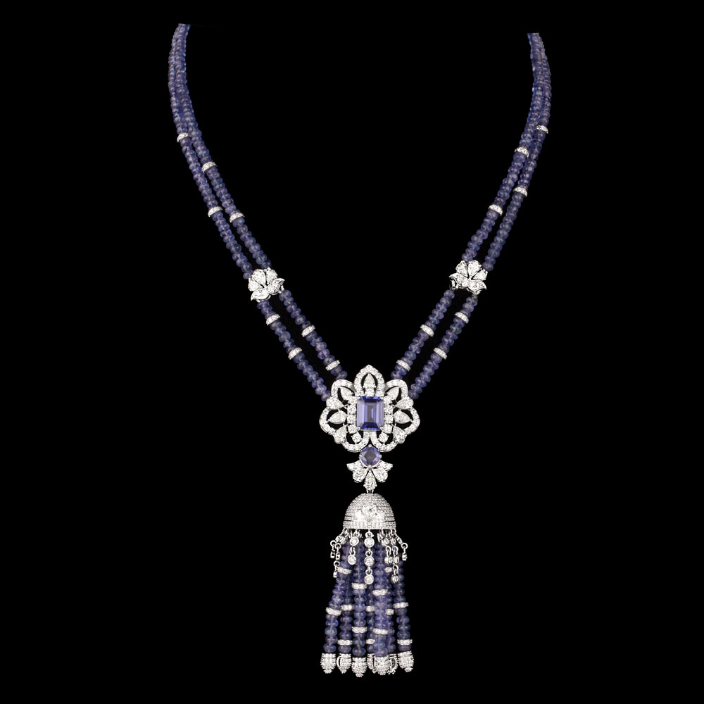 Gemstone Necklaces – 14K White Gold | Gharenu GH004NCKNDP13017(B)
