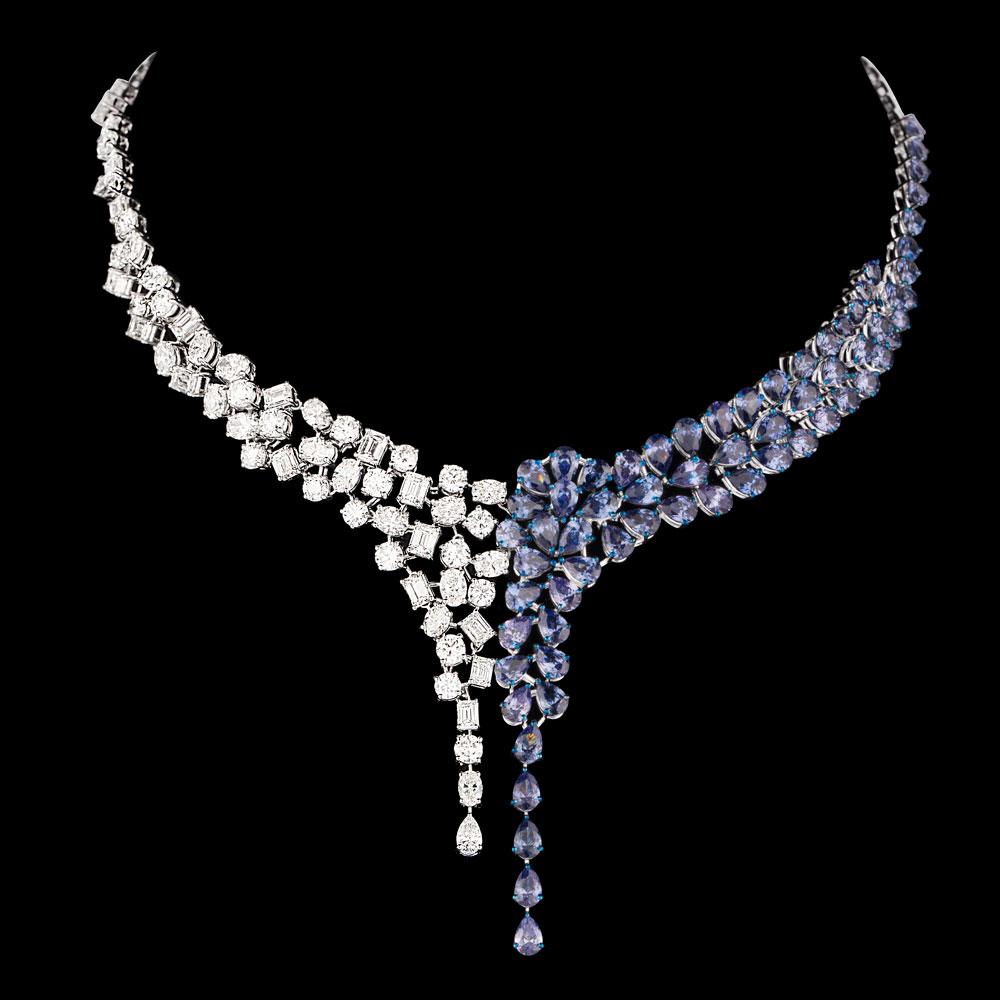 Gemstone Necklaces – 18K White Gold | Gharenu GH004NCKNDP13020(B)