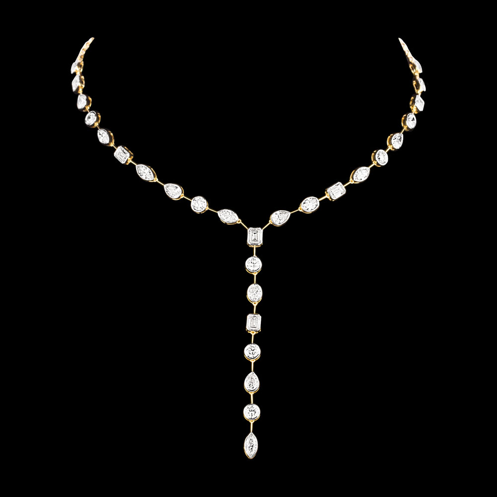 Delicate Necklaces – 14K Yellow Gold | Gharenu GH004NCKNDP13046