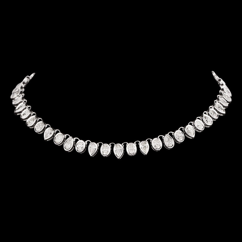 Delicate Necklaces – 14K White Gold | Gharenu GH004NCKNDP13048