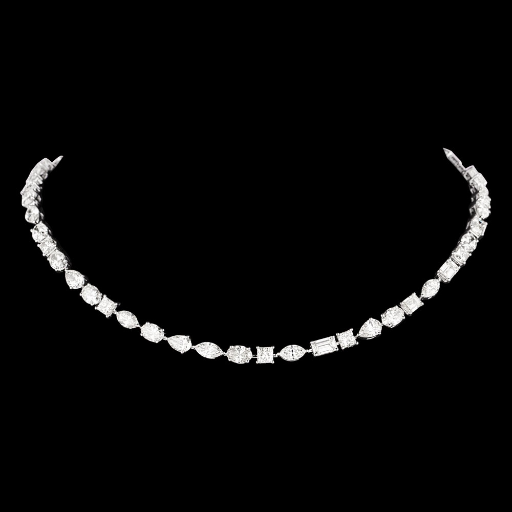 Delicate Necklaces – 14K White Gold | Gharenu GH004NCKNDP13049