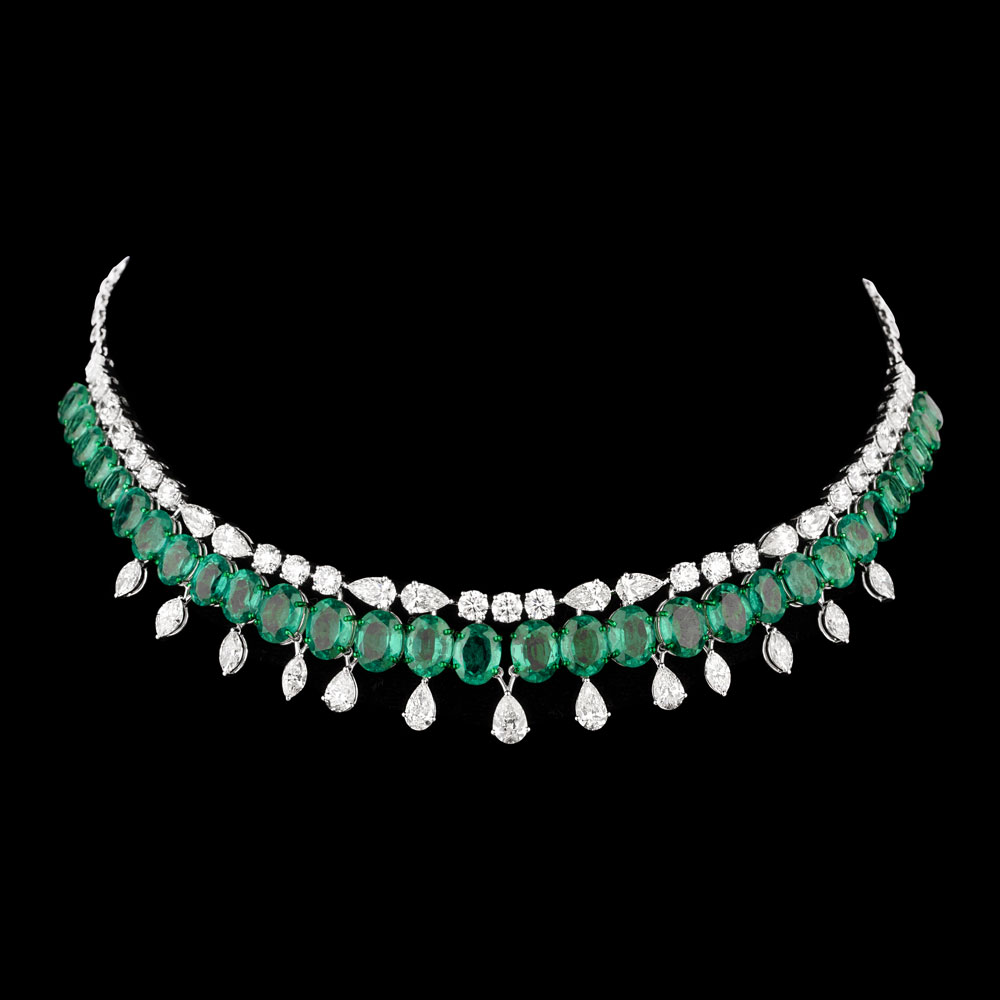 Necklaces & Sets – 14K White Gold | Gharenu GH004NCKNDP13062(E)-1