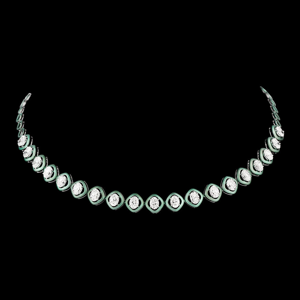 Delicate Necklaces – 14K White Gold | Gharenu GH004NCKNDP13064