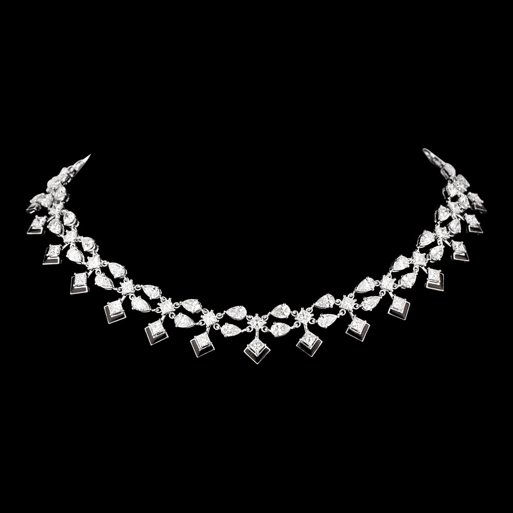 Delicate Necklaces – 14K White Gold | Gharenu GH004NCKNDP13068