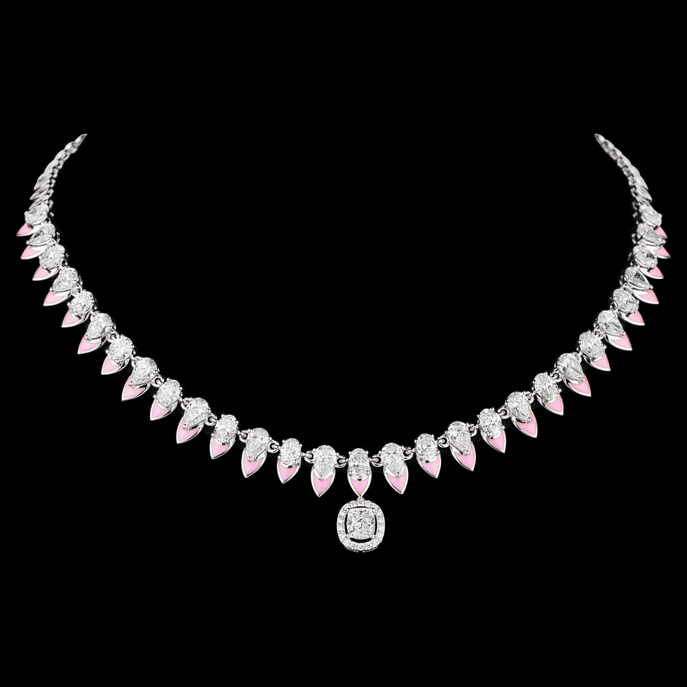 Delicate Necklaces – 14K White Gold | Gharenu GH004NCKNDP13070