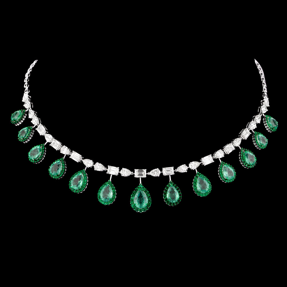 Delicate Necklaces – 14K White Gold | Gharenu GH004NCKNDP13073(E)
