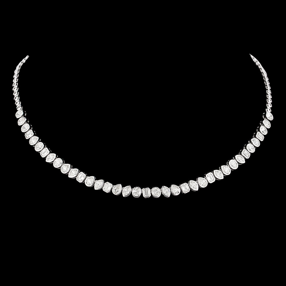 Classic Necklaces – 14K White Gold | Gharenu GH004NCKNDP13075