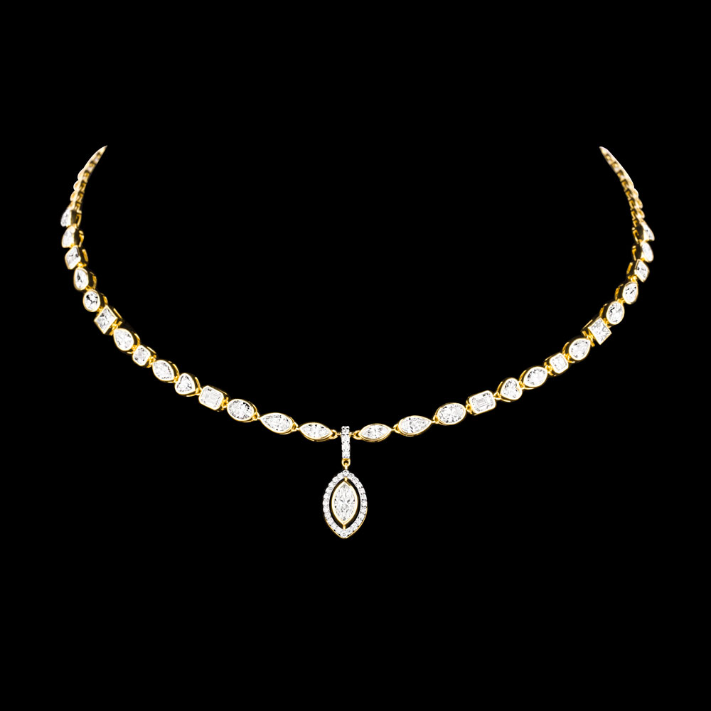 Delicate Necklaces – 14K Yellow Gold | Gharenu GH004NCKNDP13089