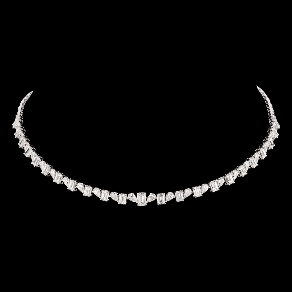 Delicate Necklaces – 14K White Gold | Gharenu GH004NCKSKH-260A
