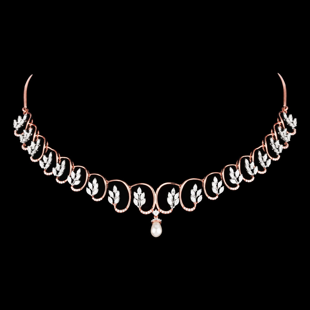 18K Two Tone (Rose Gold + White Gold) DELICATE NECKLACES