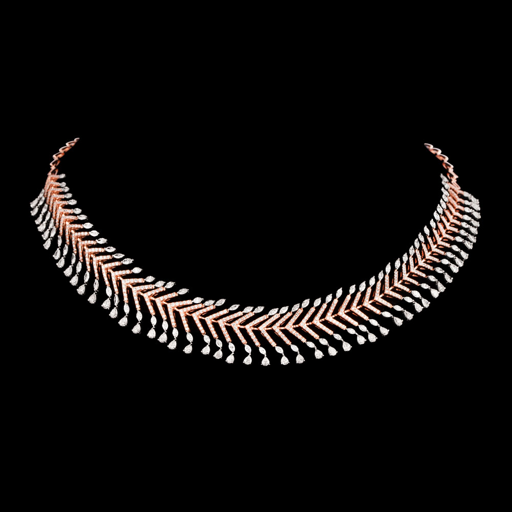 14K Two Tone (Rose Gold + White Gold) NECKLACES